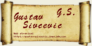 Gustav Sivčević vizit kartica